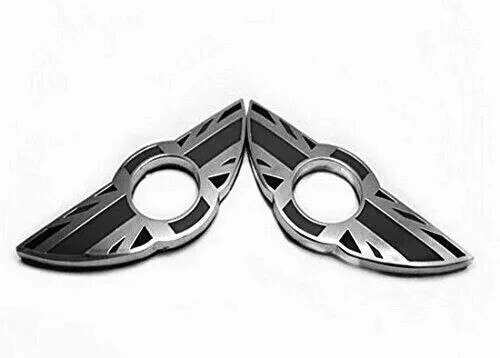 Black union jack 3d metal - black,