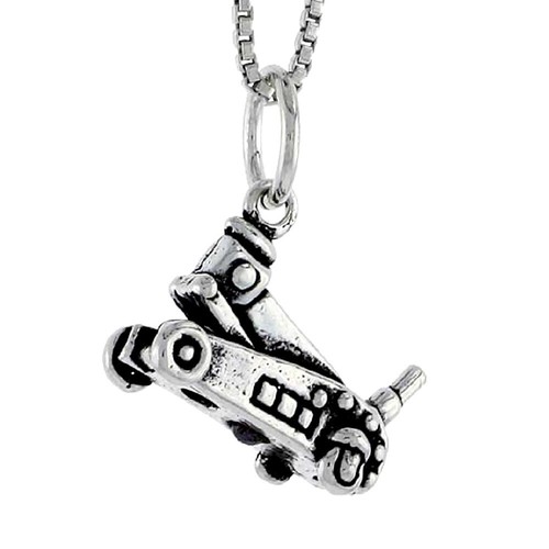 Sterling silver hydraulic jack - silver,